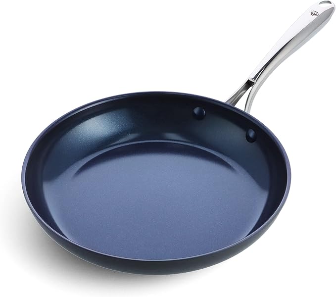 Blue Diamond Cookware Hard Anodized Ceramic Nonstick 10 Frying Pan Skillet PFAS-Free Dishwasher Safe Oven Safe Grey