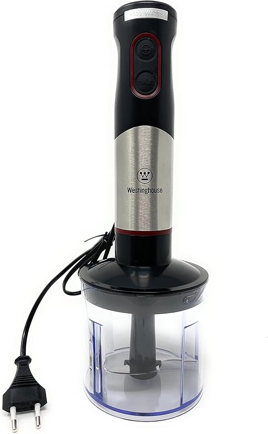 220 Volt Hand Blender 1000W - 3 in 1 Hand blender includes blending shaft 500 ml chopper bowl 700 ml beaker and whisk-220V 240V (Not For Use In USA)
