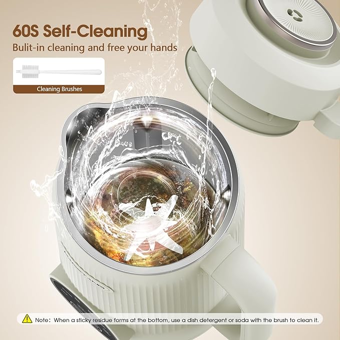 7 in 1 Nut Milk Maker Machine 28oz Automatic Milk Maker for Homemade Coconut Oat Soy Plant-Based Milk Juice with 18H Delay Start/6H Keep Warm/Self Cleaning (White)
