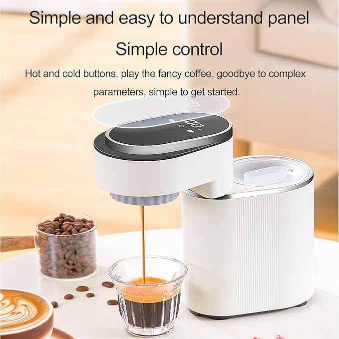 Small Espresso Machine For Home Travel Espresso Maker Coffee Latte Machine Cappuccino Machines For Home Portable Espresso Machine Semi-automatic Hot/cold Double Espresso Machi