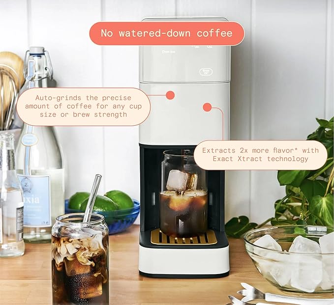 Perfect Grind™ Programmable Single Serve Coffee Maker White Icing by Drew Barrymore (White Icing)
