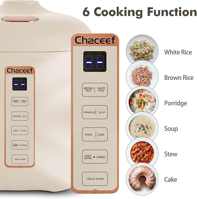CHACEEF 1.2L Mini Rice Cooker &amp 350ml Travel Electric Kettle