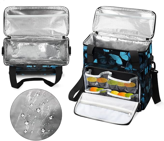 Watercolor Butterfly Coffee Maker Carrying Bag Graffiti Butterfly Travel Storage Bag Compatible with K-Mini or K-Mini Plus Single Serve Coffee Brewer Carrying Case with Pockets &amp Shoulder Strap
