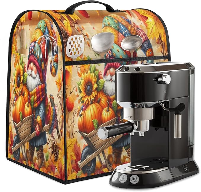 cfpolar Kitchen Aid Mixer Cover Compatible with 6-8 Quarts Sunflower Pumpkin Gnome Stand Mixer Cover Kitchen Aid Mixers Accessories Appliance Organizer Bag Dust Covers with Zipper Pocket