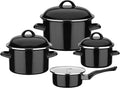 GSW Black &amp White 255134 Saucepan Set 7 Pieces Large