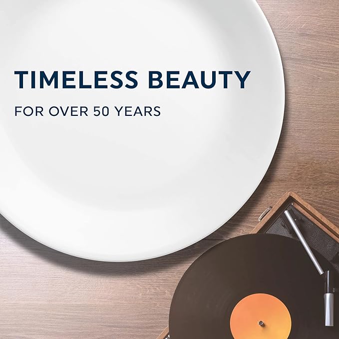 Corelle Vitrelle 18-Piece Service for 6 Dinnerware Set Triple Layer Glass and Chip Resistant Lightweight Square Plates and Bowls Set Timber Shadows