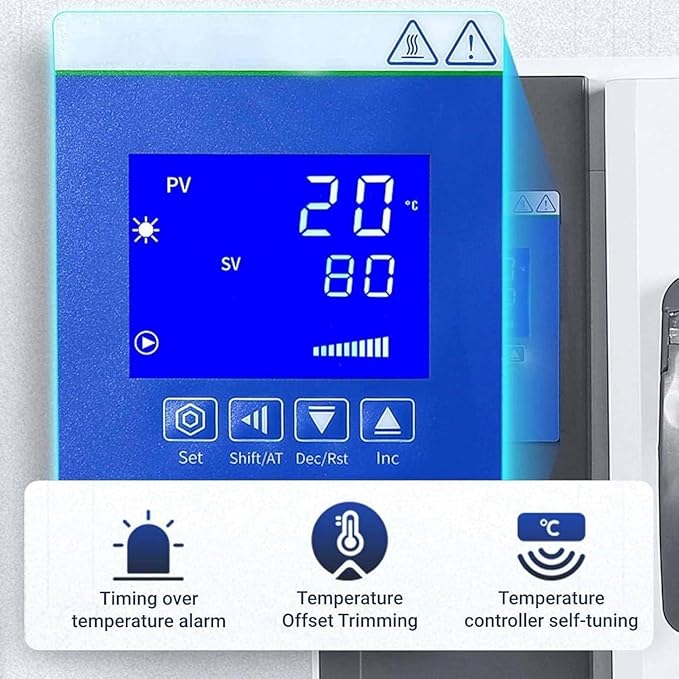 Mini Vacuum Drying Oven High Precision Small Desktop Electro Thermostatic Blast Drying Oven 50~300℃ for Industrial and Mining EnterprisesGrainsScientific Research Institutions 15.6L