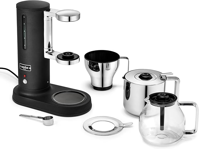 aarke Premium Coffee Maker and Thermal Jug Bundle - Luxury SCA-Certified Brewer with Blooming Mode and Vacuum Insulated Designed and Engineered in Sweden Matte Black