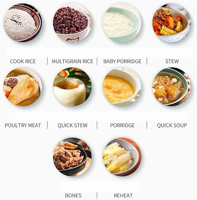 Rice Cooker (1.8-5L) Home Dormitory Rice Cooker Non-stick Inner Pot for Make Rice &amp Steam Healthy Food &amp Vegetables for US/EU(4l)