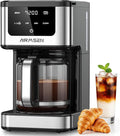 AIRMSEN 14-Cup Programmable Drip Coffee Maker – 1000W Fast Brewing Coffee Machine with Timer Delay Start &amp 2H Keep-Warm 73oz Tank Touchscreen &amp Glass Carafe – Perfect for Home &amp Office