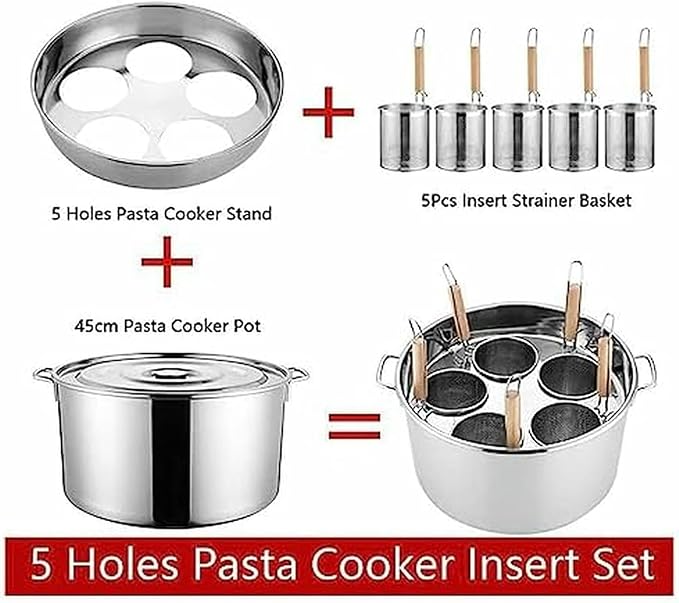 Set of Pots for 5 Holes Paste Stainless Steel Potplay with Homemade Kitchen and Restaurant Restaurant5 Hole