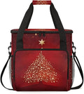 Christmas Tree Coffee Maker Carrying Bag Bright Tree Travel Storage Bag Compatible with K-Mini or K-Mini Plus Single Serve Coffee Brewer Carrying Case with Multiple Pockets &amp Shoulder Strap