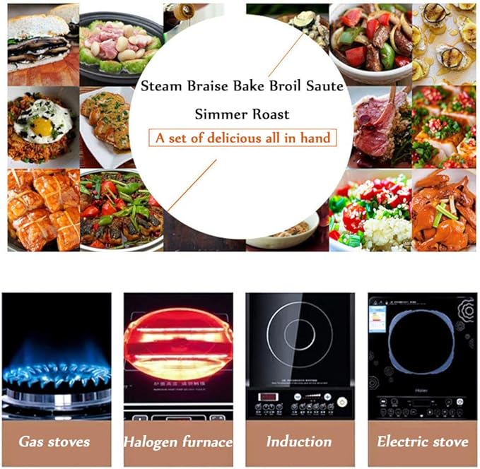 Cooking Pot Pots and PansDie-Cast Aluminum Cookware SetHome Multifunctional Cooking Pans Set with Glass Lid and Non Stick Coating (2pcs Variety Pack)