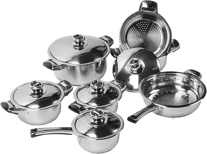 Stainless Steel Cooking Set Heat Conduction Pots Pans Stockpot for Household Kitchen