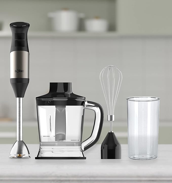 Solac Professional 1000W* Stainless Steel Hand Blender w/Accessories KitStandardSJK-1172