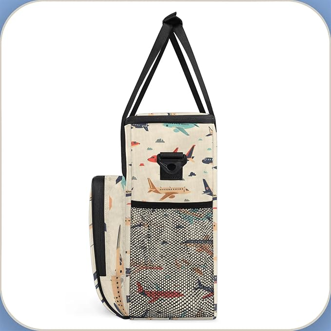 Airplane Travel Coffee Maker Carrying Bag Large Organizer Storage Tote Bag Insulated Reusable Cooler Grocery Bags