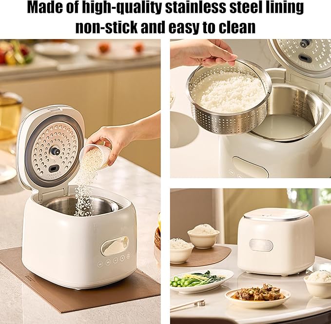 Rice Cooker 2.5L Small Rice Cooker 8-In-1 Multi-cooker with Non-stick Pot 24H Keep Warm &amp Delay Timer