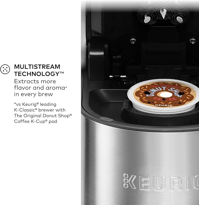 Keurig K-Supreme Plus Single Serve K-Cup Pod Coffee Maker MultiStream Technology Customizable Strength and Temperature Settings Programmable 78oz Removable Reservoir Stainless Steel