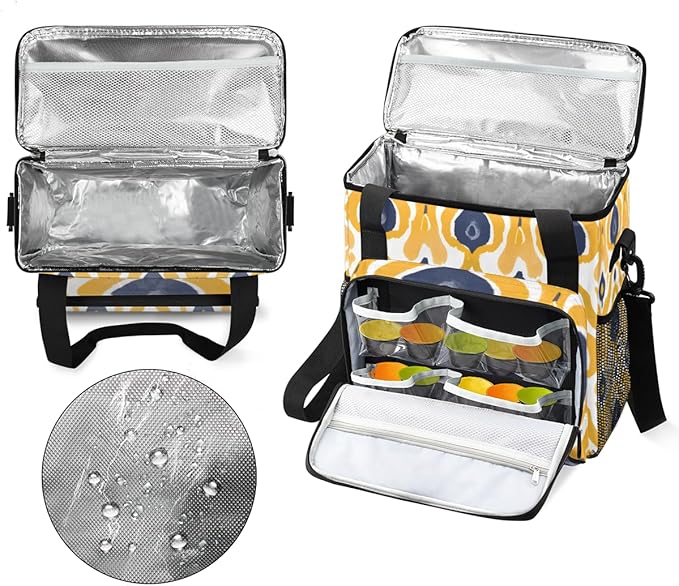 Ethnic Aztec Coffee Maker Carrying Bag Polynesian Pattern Travel Storage Bag Compatible with K-Mini or K-Mini Plus Single Serve Coffee Brewer Carrying Case with Multiple Pockets &amp Shoulder Strap