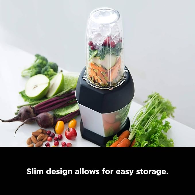 Personal Blender with 18oz and 24oz Cups 900W High-Power Mixer for Smoothies Shakes and Juices Black/Silver