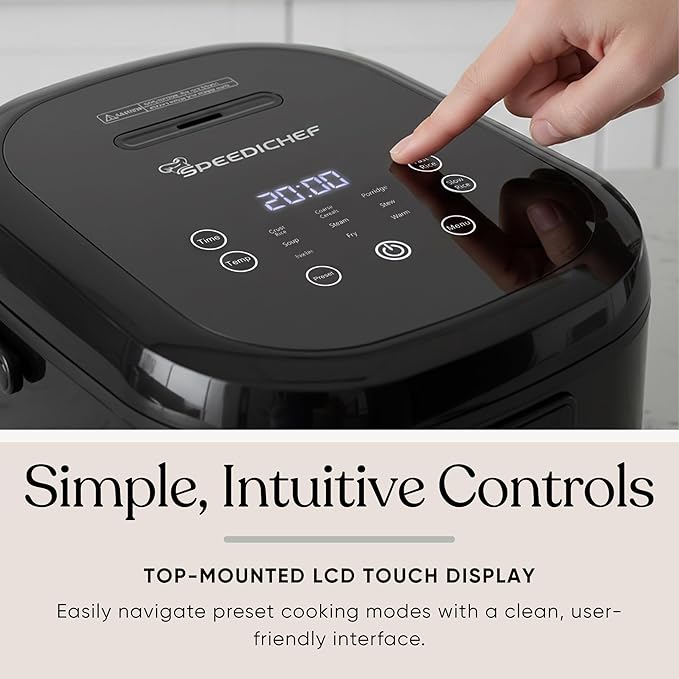 10-Cup Rice Cooker with Steamer Basket | Smart Rice Maker with Easy-to-Clean Nonstick Inner Pot | Delay Timer &amp Keep Warm Settings | Non-Toxic &amp BPA-Free | Ideal for Family Meals Black