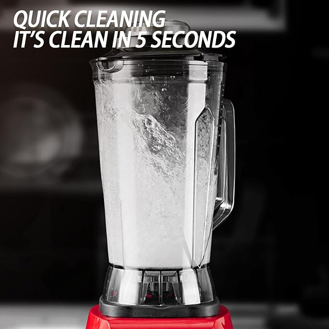 Countertop Blender Soy Milk Maker Smoothie Maker Commercial 5.5L 2200W Heavy Duty with 9-Speed Control Ideal for Breakfast Cafes Juice Bars Restaurants