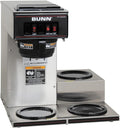 BUNN VP17-3 12-Cup Low Profile Pourover Commercial Coffee Maker 3 Lower Warmers 13300.0003Silver