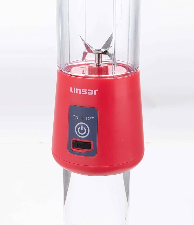 Portable Blender (Red) for Shakes and Smoothies with Durable Stainless Steel Blades for Powerful Blending Performance USB Rechargeable for Office Gym Kitchen and travel