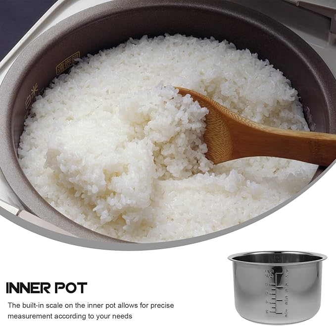 Kitchen Supply Stainless Steel Cookware Stainless Steel Inner Cooking Pot 4L Rice Cooker Liner Pot Electric Pressure Cooker Pot Silver Portable Electric Cooker
