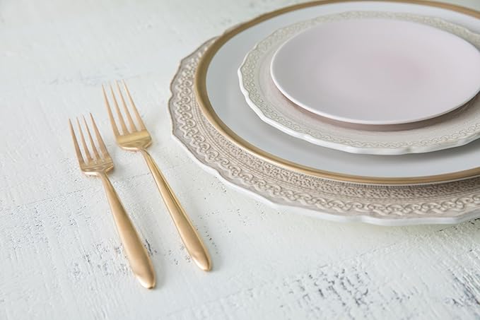 Fortessa Vitraluxe Dinnerware Heirloom Matte Finish Bread &amp Butter Plate 6.25-Inch Blush Set of 4