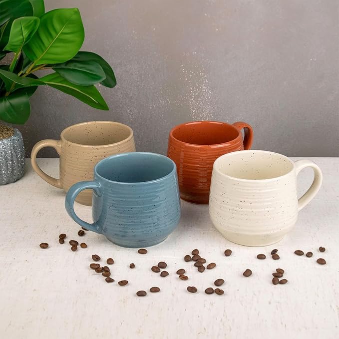 Sango Siterra Painter's Palette 20-Piece Stoneware Dinnerware Set – Service for 4 Multicolor with Unique Flecked Design Perfect for Everyday Dining &amp Entertainment Microwave &amp Dishwasher Sa