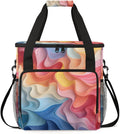 Tie Dyeing Coffee Maker Carrying Bag Rainbow Portable Travel Storage Tote Bag Compatible with K-Mini or K-Mini Plus Single Serve Coffee Brewer Carrying Case with Multiple Pockets &amp Shoulder Stra