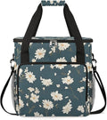 Floral Daisy Printed Coffee Maker Travel Bag for K-Mini or K-Mini Plus Single Serve Coffee Brewer Portable Storage Tote Case for Tarvel