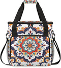 Celestial Mandala Coffee Maker Carrying Bag Portable Travel Storage Tote Bag Compatible with K-Mini or K-Mini Plus Single Serve Coffee Brewer Carrying Case with Multiple Pockets &amp Shoulder Strap