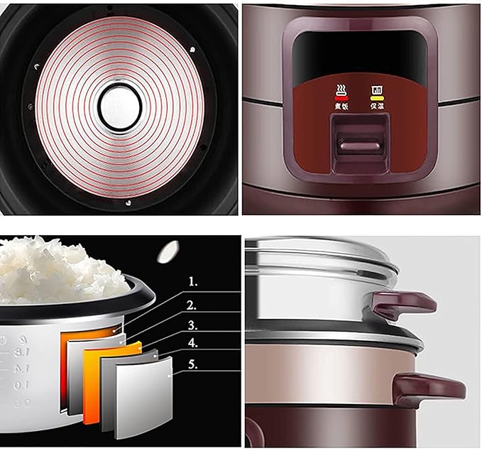 Household Electric Rice Cooker with Steamer Non-Stick Inner Pot Intelligent Insulation Make for 1-8 People(5l)