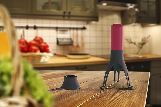Uutensil Stirr Plus - The Unique Automatic Pan Stirrer with Timer - Rechargeable USB Stand - Red