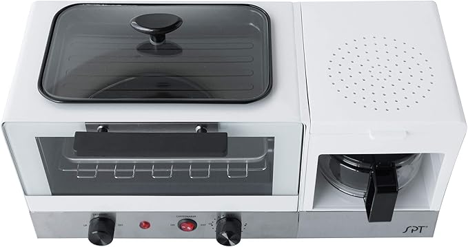 SPT BM-1120W: 3-in-1 Breakfast Maker Stainless Steel &amp White