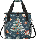Christmas Festivals Coffee Maker Carrying Bag Retro Tree Travel Storage Bag Compatible with K-Mini or K-Mini Plus Single Serve Coffee Brewer Carrying Case with Multiple Pockets &amp Shoulder Strap
