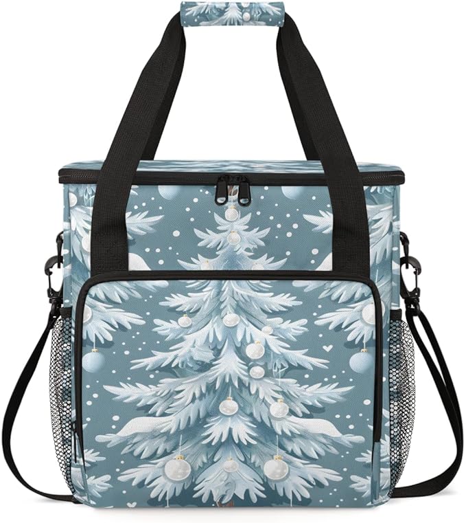 Graffiti Tree Christmas Coffee Maker Carrying Bag Travel Storage Bag Compatible with K-Mini or K-Mini Plus Single Serve Coffee Brewer Carrying Case with Multiple Pockets &amp Shoulder Strap