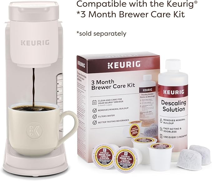 Keurig K-Express Single Serve K-Cup Pod Coffee Maker 3 Brew Sizes Strong Button Feature 42oz Removable Reservoir Warm Stone