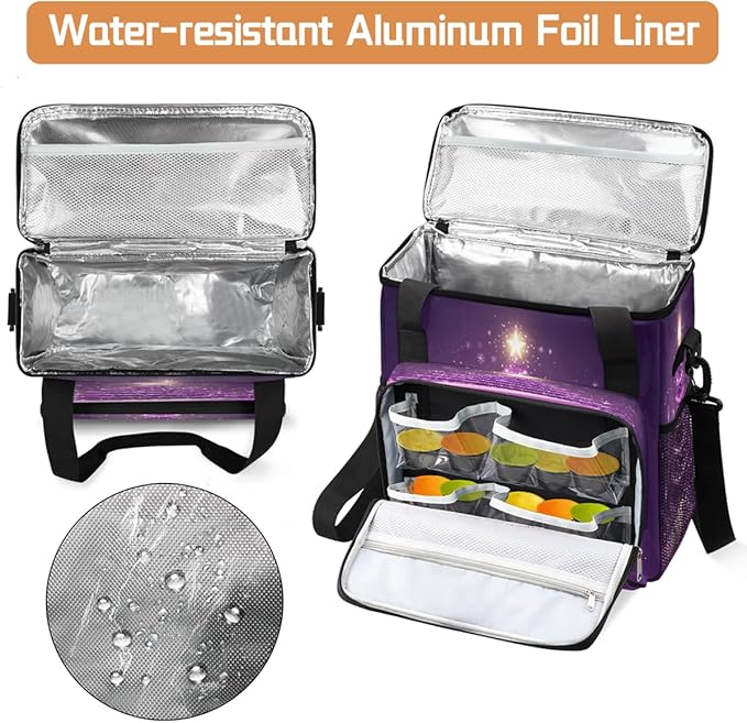 Christmas Glowing Christmas Tree Snowflakes Coffee Maker Carring Bag Travel Carrying Storage Tote Bag Compatible with Keurig K-Mini or K-Mini Plus Portable Single Serve Coffee Brewer Case with Pockets