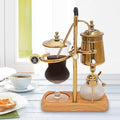 Belgian/Belgium Luxury Royal Family Balance Syphon Siphon Coffee Maker Vacuum Brewing SystemVintage Elegant Double Ridged Fulcrum with Tee Handle 400ml Coffee Maker-US Stock