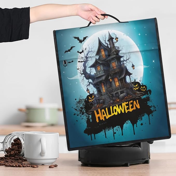 cfpolar Kitchen Aid Mixer Cover Compatible with 6-8 Quarts Halloween Bat Castle Moon Stand Mixer Cover Kitchen Aid Mixers Accessories Appliance Organizer Bag Dust Covers with Zipper Pocket