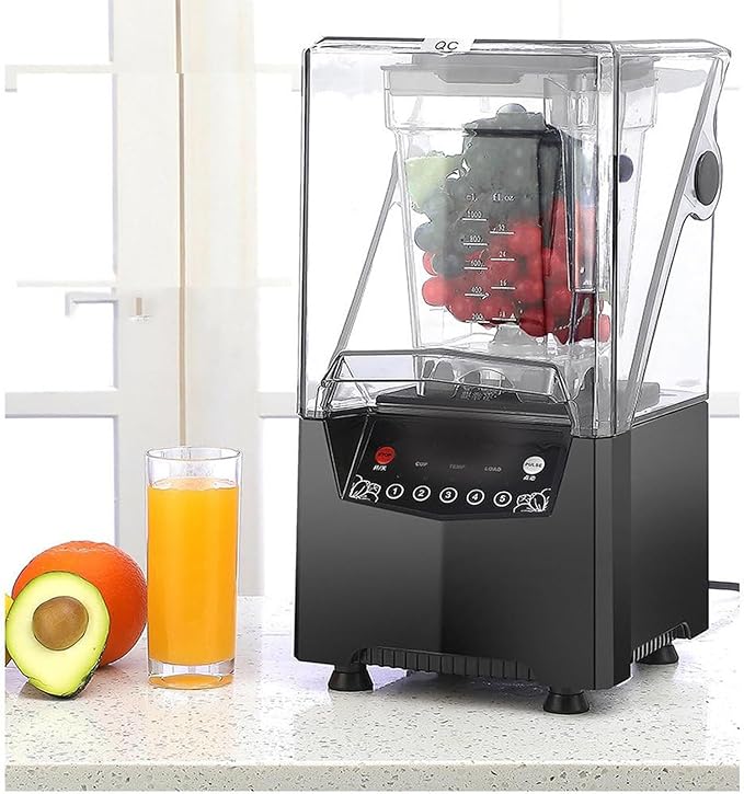 Blender Smoothie Maker 2l Commercial Stand Mixer 5 Presets 17000 RPM Blade Ice Crusher with Lid Quiet Cooking Machine