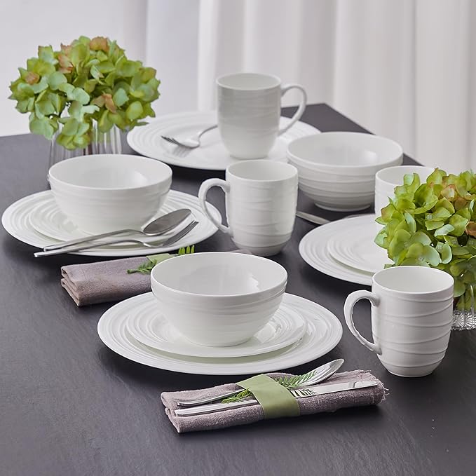 16 Piece Dinnerware Set White