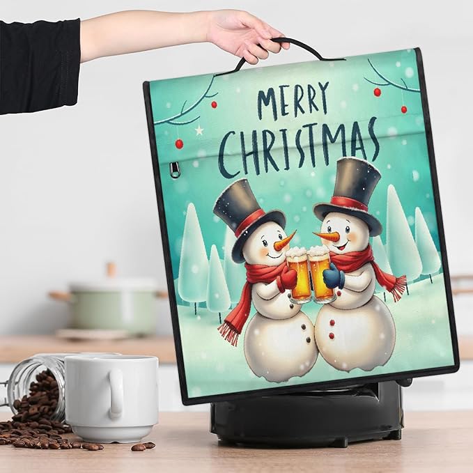 cfpolar Kitchen Aid Mixer Cover Compatible with 6-8 Quarts Xmas Snowman Christmas Stand Mixer Cover Kitchen Aid Mixers Accessories Appliance Organizer Bag Dust Covers with Zipper Pocket