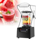 2200W Soundproof Cover Blender Quiet Commercial Blender Fruit Juice Smoothie Maker with Smart Touch Screen High-Speed Blenders for Restaurants Hotels Homes Parties