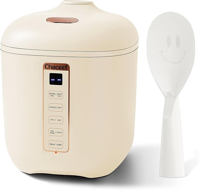 CHACEEF 1.2L Mini Rice Cooker &amp 350ml Travel Electric Kettle
