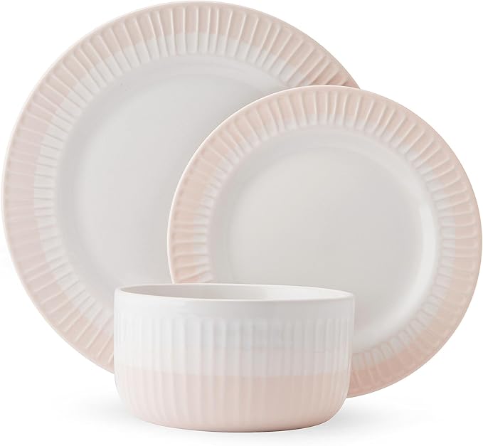 Rising Up 12 Piece Dinnerware Set Service for 4 Blush