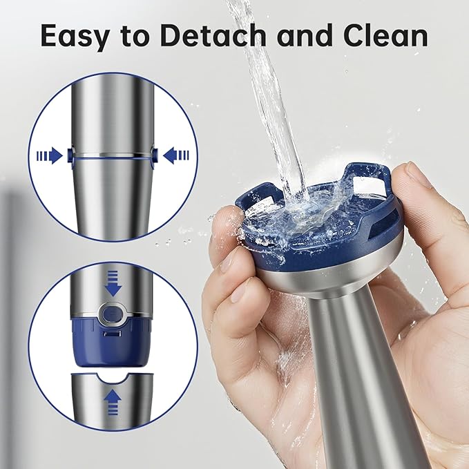 Immersion Blender Handheld Corded Hand Blenders Set 1100W Trigger Variable Speed 5 in 1 Stick Emulsifier with Chopper Whisk and Frother for Soup Baby Food and Smoothies Navy Blue